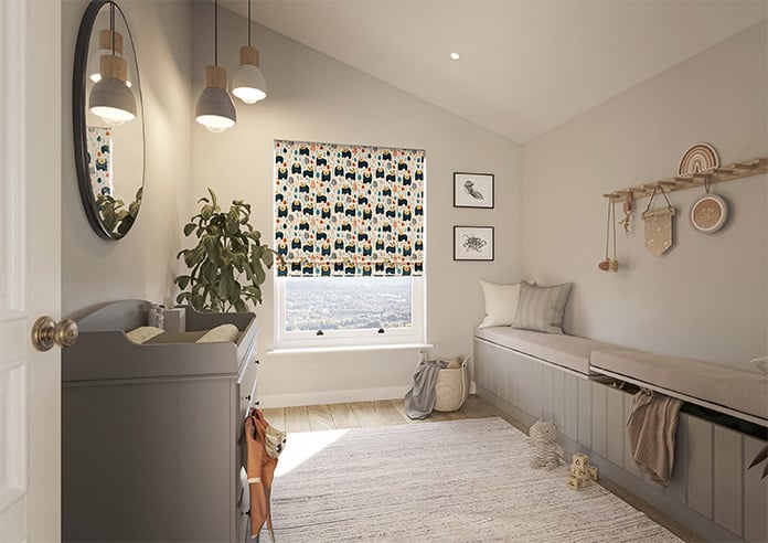 Bear Necessities, Spruce - Motorised Roman Blind - Image 6